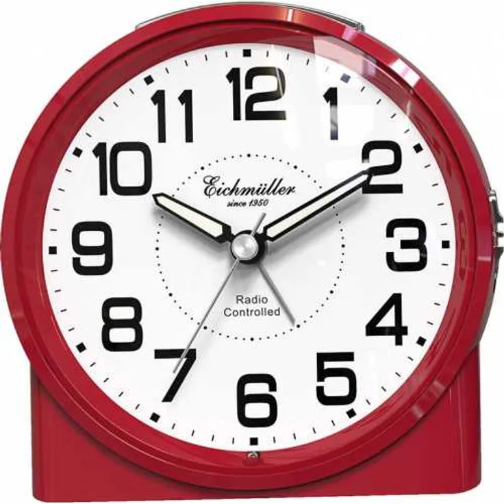Eichmüller Funkwecker rot 9890 05 sehr gut ablesbar