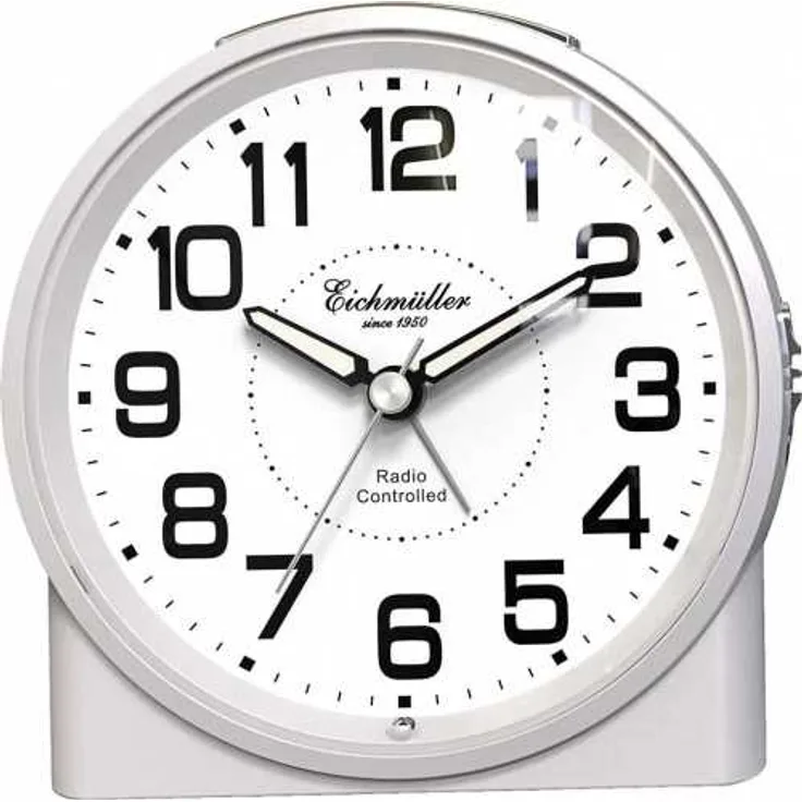 Eichmüller Funkwecker weiß 9890 07 sehr gut ablesbar