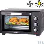 First FA-5044-1 Minibackofen, Standgerät, Garraum 35 l, Leistung 1600 W, schwarz