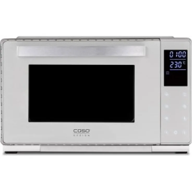Caso Bake & Style 26 Touch, Minibackofen inklusive Pizzastein, Standgerät, Garraum 26 l, Leistung 1500 W, silber