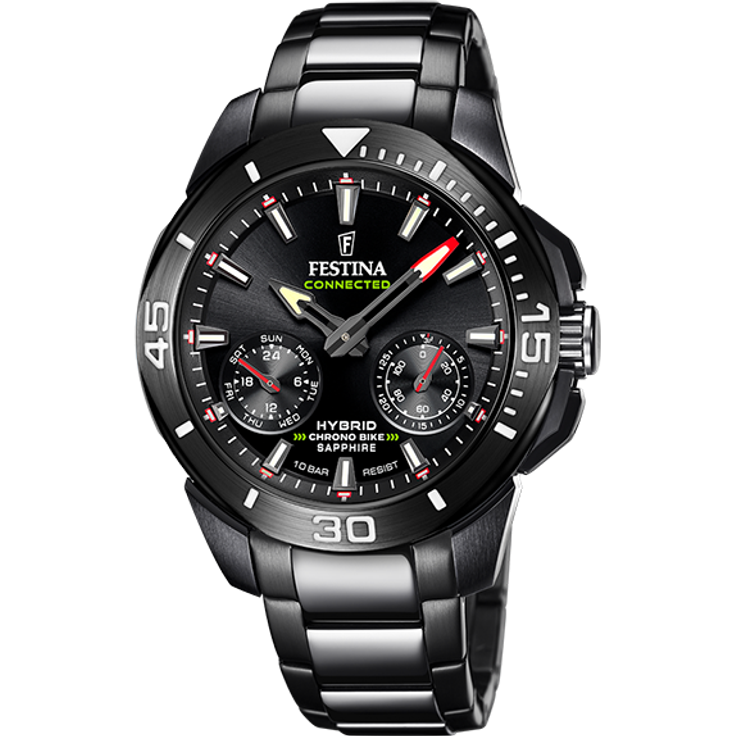 Festina Herrenarmbanduhr F20648/1 Connected Chrono Bike Hybrid Set, GETRAGEN