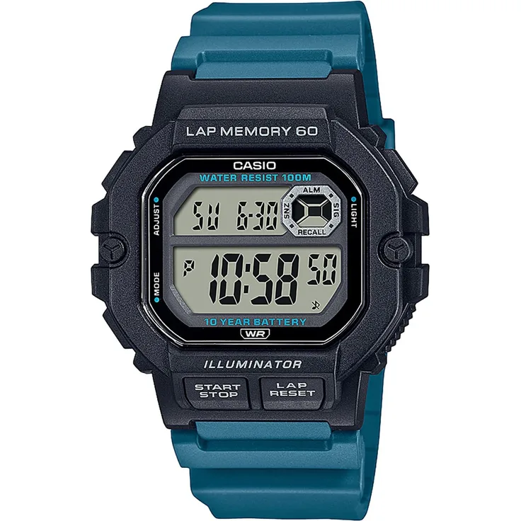 Casio Herren Uhr WS-1400H-3AVEF Resin petrol , digital