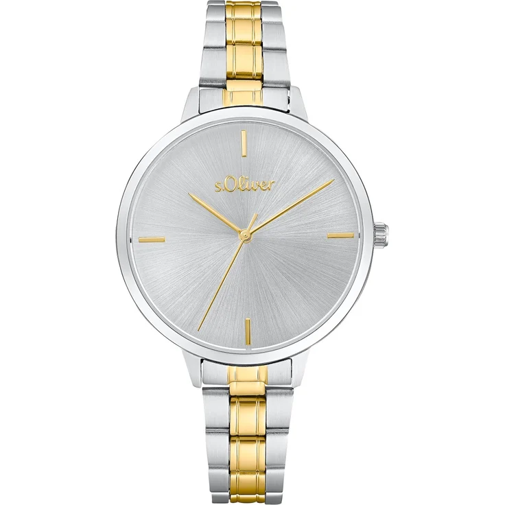 s.Oliver Damen Armbanduhr 2033513 Edelstahl teil IP, gelbgold – Bild 1