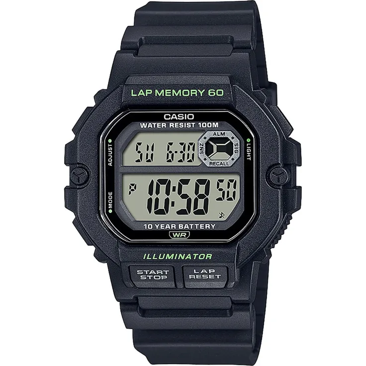Casio Herren Uhr WS-1400H-1AVEF Resin schwarz, digital