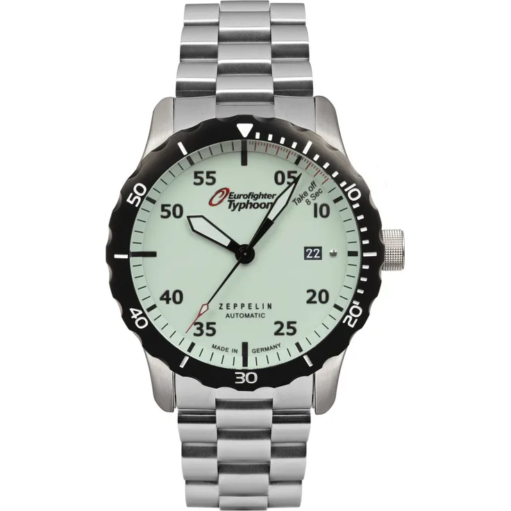 Zeppelin 7268M-5 Eurofighter Typhoon Automatik Uhr, leuchtendes Zifferblatt, 20ATM