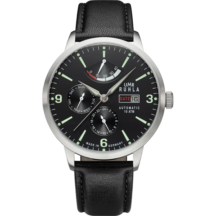 Ruhla Automatic 80271 Herren Armbanduhr Day-Date Gangreserve 10ATM