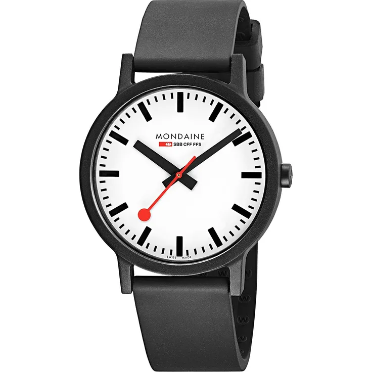 Mondaine Herren Armbanduhr MS1.41110.RB Essence 41mm, vegane Uhr