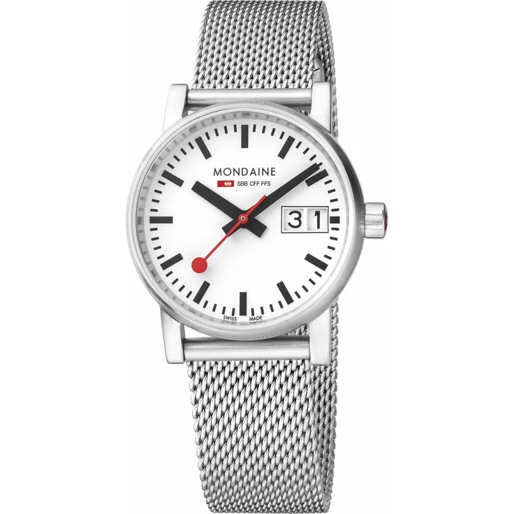Mondaine Damen Armbanduhr MSE.30210.SM Official Swiss Railways evo2 Big Date 30mm – Bild 1