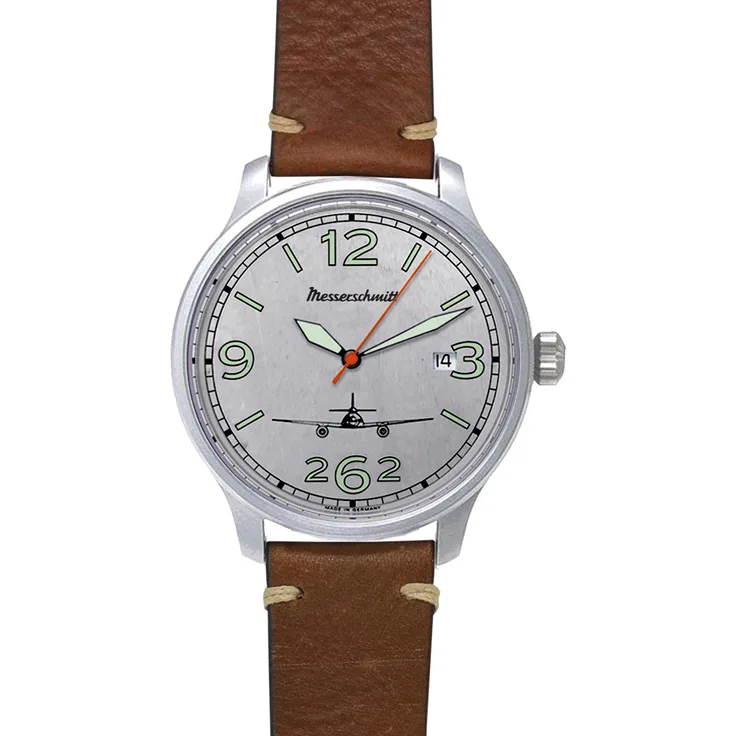 Messerschmitt Herren Armbanduhr ME262-42V Fliegeruhr ME 262 mit Datum