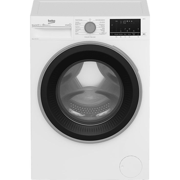 Beko B3WFU59415W2, Frontlader-Waschmaschine, A, Fassungsvermögen 9 kg, Standgerät, Breite 60 cm