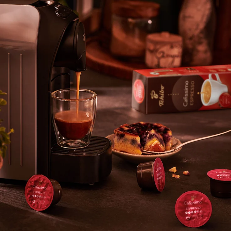 Tchibo Cafissimo Caffè Crema entkoffeiniert Kaffeekapseln, 120 Stück – 4x30 Kapseln (Kaffee, mild mit feinem Aroma), nachhaltig & fair gehandelt – Bild 5