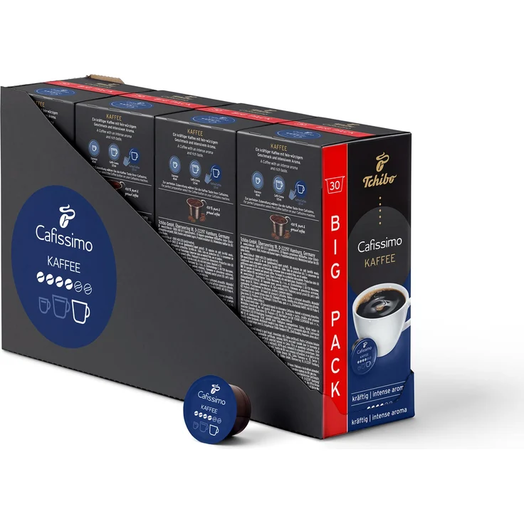 Tchibo Cafissimo Kaffee kräftig Kaffeekapseln, 120 Stück – 4x30 Kapseln (Kaffee, intensives und fein-würziges Aroma), nachhaltig & fair gehandelt – Bild 1