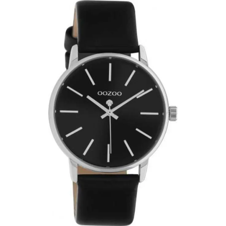 Oozoo Damen Uhr C10724 Armbanduhr Schwarz Lederband 36 mm