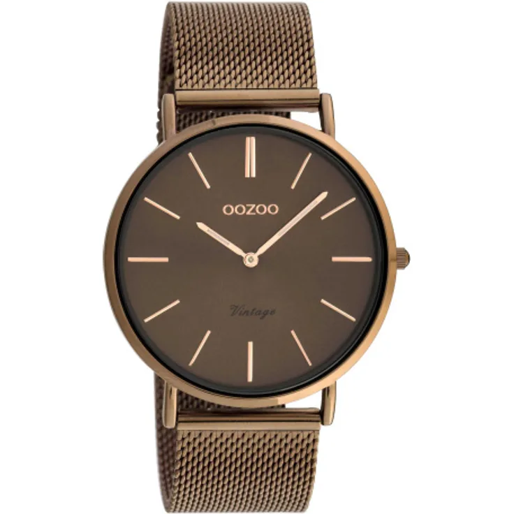 Oozoo Vintage Damenuhr C20004 Coffee Brown Milanaiseband 40 mm