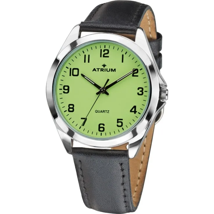 ATRIUM Herren Uhr Armbanduhr Analog Quarz A10 12 Leder
