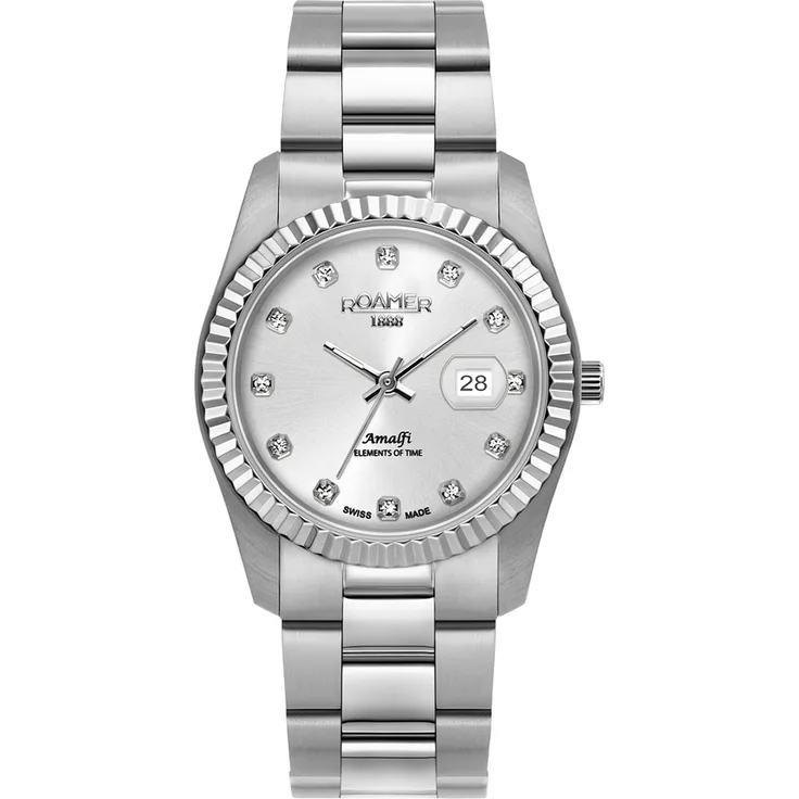 Roamer Damen Uhr Analog Quarz 852844 41 19 20 Amalfi Edelstahl