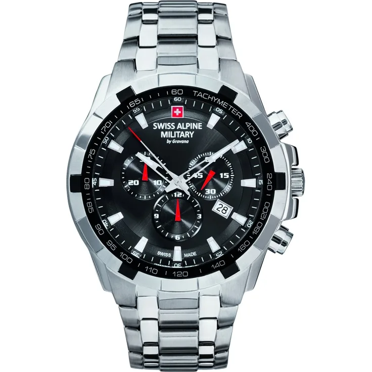 Swiss Alpine Military Herren Uhr Chrono 7043.9137SAM Edelstahl