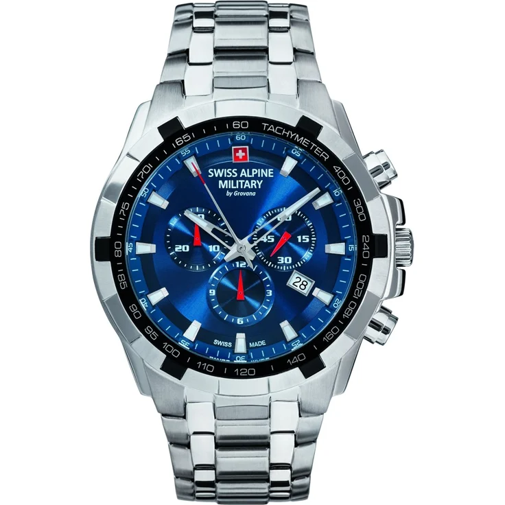 Swiss Alpine Military Herren Uhr Chrono 7043.9135SAM Edelstahl – Bild 1