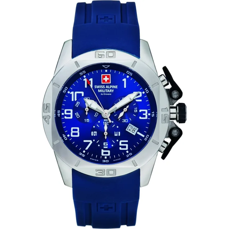 Swiss Alpine Military Herren Uhr Chrono 7063.9835SAM Silikon
