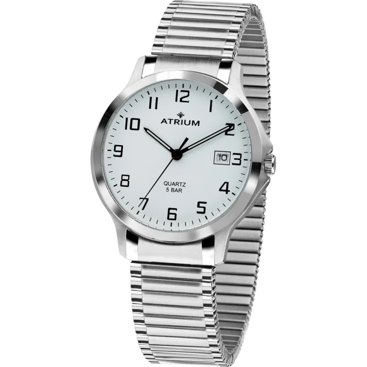 ATRIUM Herren Uhr Armbanduhr Edelstahl A12 50 Zugband