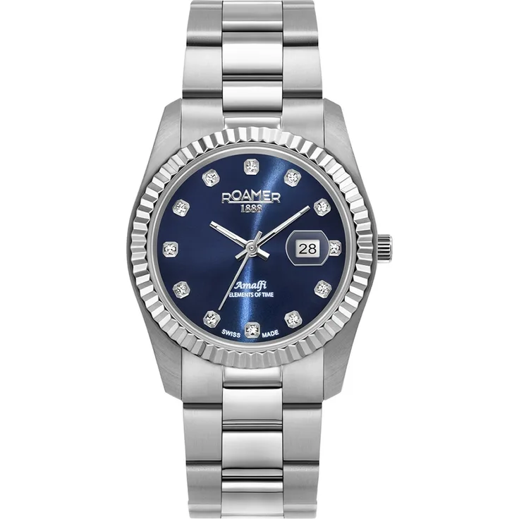 Roamer Damen Uhr Analog Quarz 852844 41 49 20 Amalfi Edelstahl