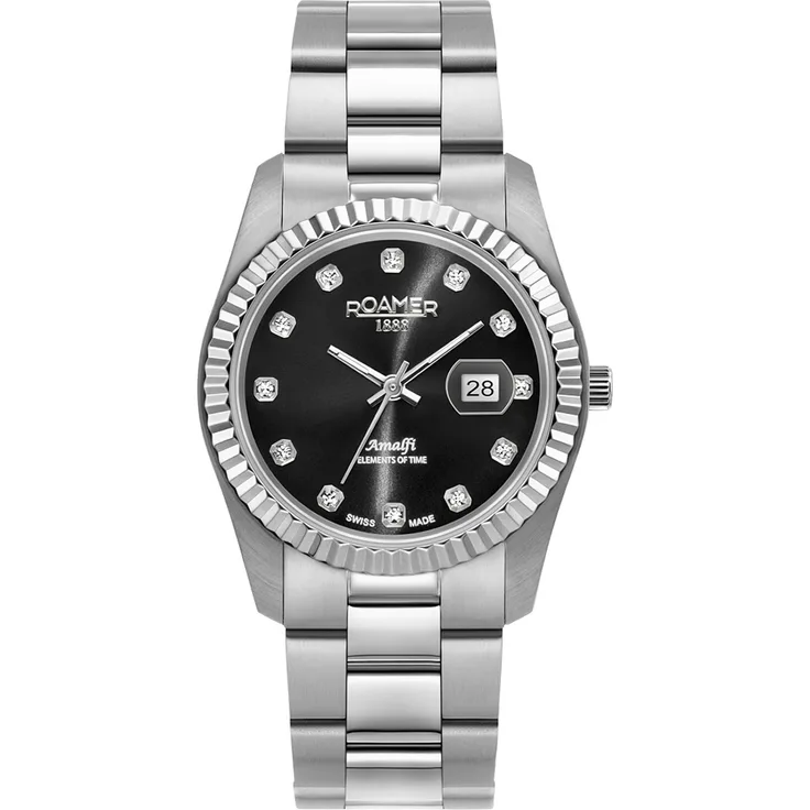Roamer Damen Uhr Analog Quarz 852844 41 59 20 Amalfi Edelstahl