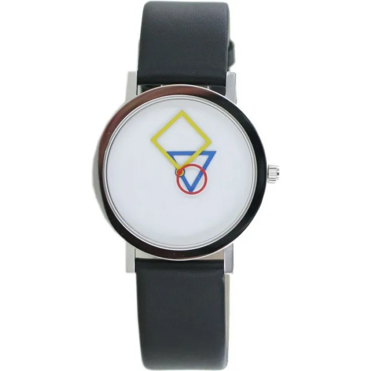 Aristo Bauhaus Damen Uhr Edelstahl 4D85S Leder schwarz