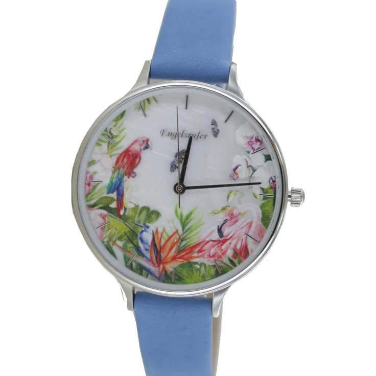 Engelsrufer Damen Uhr Armbanduhr Edelstahl ERWA PARADIS NBL1 LS Lederband