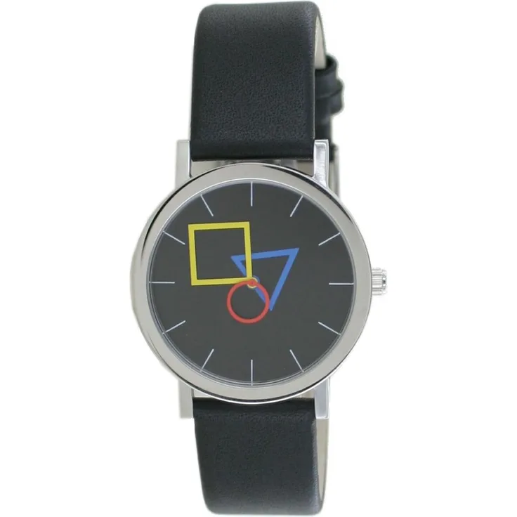 Aristo Bauhaus Unisex Uhr Edelstahl 4D86IS Leder schwarz