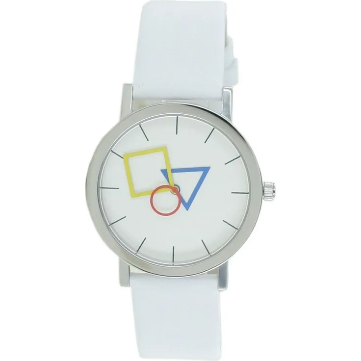 Aristo Bauhaus Unisex Uhr Edelstahl 4D85IW Leder weiß