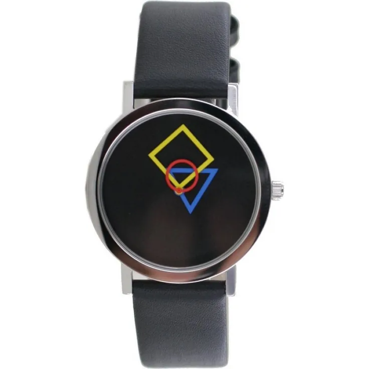 Aristo Bauhaus Damen Uhr Edelstahl 4D86S Leder schwarz