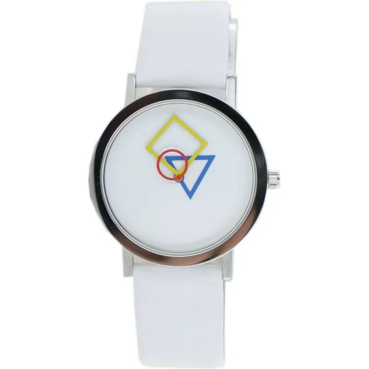 Aristo Bauhaus Damen Uhr Edelstahl 4D85W Leder weiß