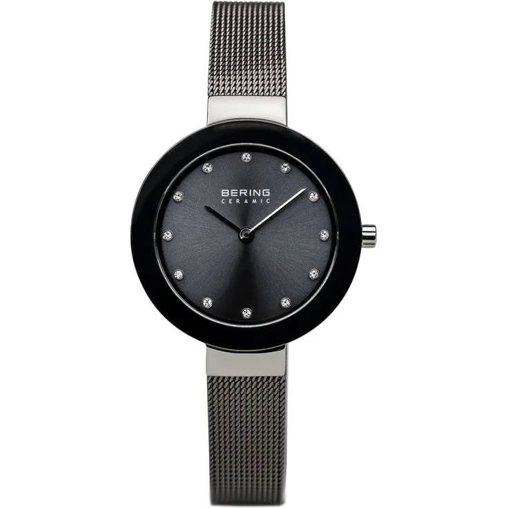 Bering Damen Uhr Armbanduhr Slim Ceramic 11429 389 Meshband