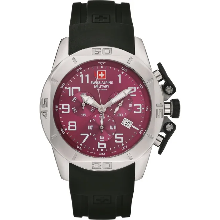 Swiss Alpine Military Herren Uhr Chrono 7063.9836SAM Silikon