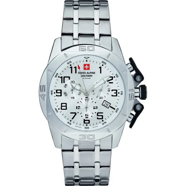 Swiss Alpine Military Herren Uhr Chrono 7063.9133SAM Edelstahl