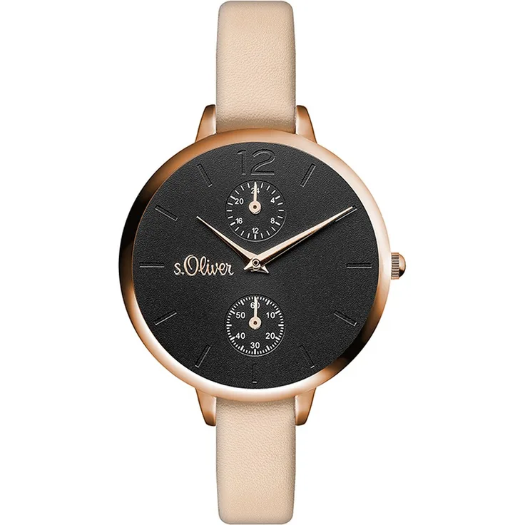 s.Oliver Damen Uhr Armbanduhr Leder SO 3535 LM