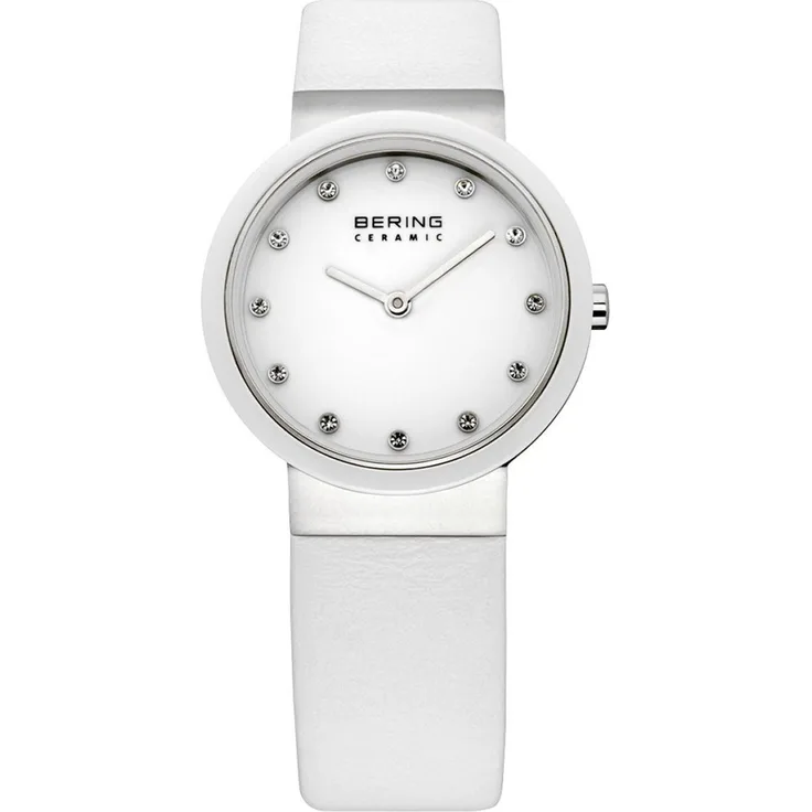 Bering Damen Uhr Armbanduhr Slim Ceramic 10729 854 Leder