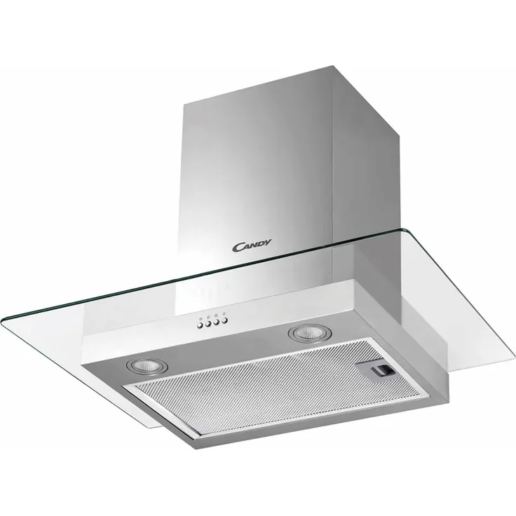 Candy CVMD600X Wandhaube, Wandmontage, Energieeffizienzklasse C, Anzahl Gebläsestufen 1, Breite 59,5 cm, Kohlefilter, Luftabweiser, Rückschlagventil, edelstahl