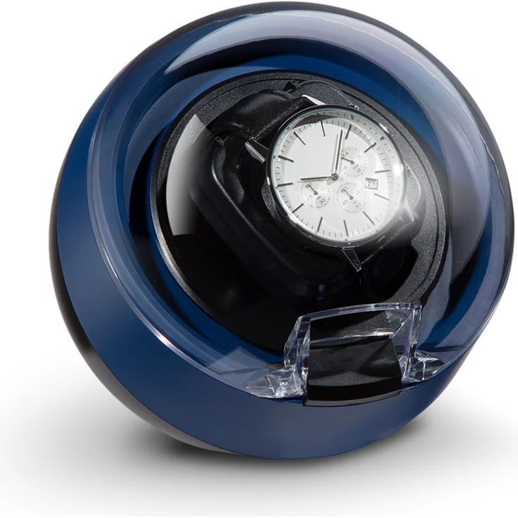 St. Gallen ll Premium Uhrenbeweger 4 Geschwindigkeiten 3 Rotationsmodi Blau