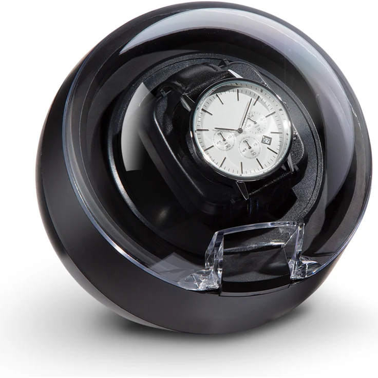 St. Gallen ll Premium Uhrenbeweger 4 Geschwindigkeiten 3 Rotationsmodi Schwarz – Bild 1