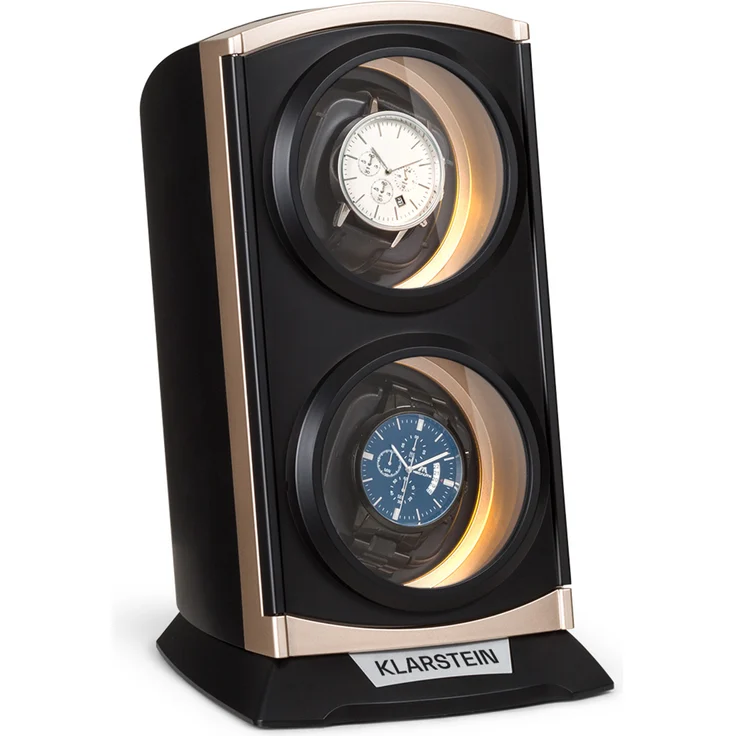 St. Gallen Premium Uhrenbeweger 2 Uhren 4 Geschwindigkeiten Metallic