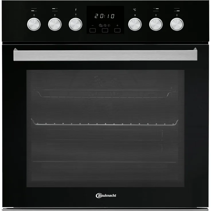 Hama Einbauherd, Power-Heißluft, Edelstahlrahmen, Einbaugerät, Energieeffizienzklasse A, Garraum 65 l, schwarz