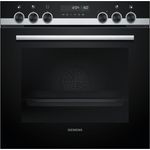 Siemens PQ521KA10 Herdest, Einbauherd HE578ABS0 + Glaskeramikkochfeld EA64RGNA1E, Schnellaufheizung, coolStart, activeClean, cookControl30, 3D Heißluft, A, Garraum 71 l, Breite 59,4 cm, Anzahl der Kochstellen 4, schwarz, edelstahl