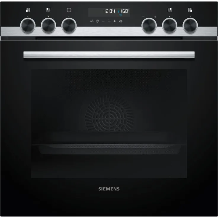 Siemens PQ521KA10 Herdest, Einbauherd HE578ABS0 + Glaskeramikkochfeld EA64RGNA1E, Schnellaufheizung, coolStart, activeClean, cookControl30, 3D Heißluft, A, Garraum 71 l, Breite 59,4 cm, Anzahl der Kochstellen 4, schwarz, edelstahl