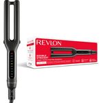 Revlon Double Straight RVST2204E Glätteisen, Kupfer-Keramik-Beschichtung, bis zu 235 °C, 75 Watt, Quick-Heating-System, Plattenverriegelung, schwarz