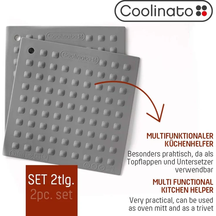 Coolinato Set 2tlg Silikon Topflappen – Bild 3