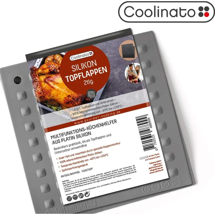 Coolinato Set 2tlg Silikon Topflappen – Bild 5