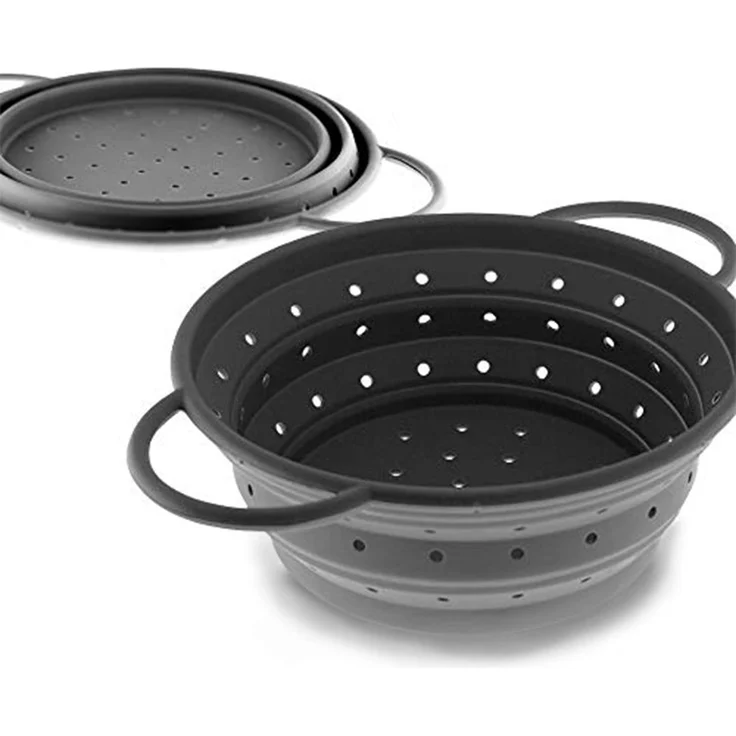 Coolinato faltbares Silikon-Sieb 16 cm grau – Bild 1