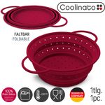Coolinato faltbares Silikon-Sieb 16 cm rot