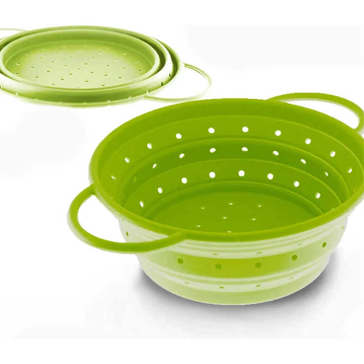 Coolinato faltbares Silikon-Sieb 16 cm grün – Bild 1